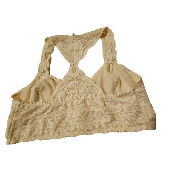 Free‎ People Intimate Off White SzM Crossback Bralette. Sexy Feminine Romantic - Picture 3 of 12